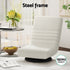 4XFloor Chair Lounge Sofa Swivel Foldable Linen White