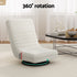 4XFloor Chair Lounge Sofa Swivel Foldable Linen White