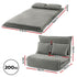 Floor Lounge Sofa Bed Foldable 2 Seater Grey
