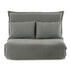 Floor Lounge Sofa Bed Foldable 2 Seater Grey