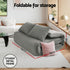 Floor Lounge Sofa Bed Foldable 2 Seater Grey