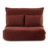 Floor Lounge Sofa Bed Foldable 2 Seater Orange