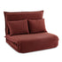 Floor Lounge Sofa Bed Foldable 2 Seater Orange
