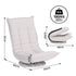 Artiss Swivel Floor Chair 5 Adjustable Foldable Lounge Seat Floor Sofa Chair Beige Grey