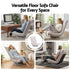 Artiss Swivel Floor Chair 5 Adjustable Foldable Lounge Seat Floor Sofa Chair Beige Grey