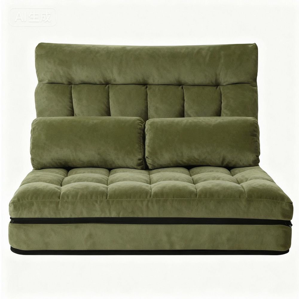 Artiss Lounge Sofa Bed 2 seater Green Fabric