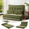 Lounge Sofa Bed 2 seater Green Fabric