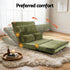 Lounge Sofa Bed 2 seater Green Fabric