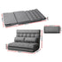 Lounge Sofa Bed 2-seater Grey Fabric