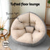 4 in 1 Foldable Floor Lounge Sofa Bed Chair Beige
