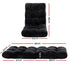 4X Lounge Sofa Bed Flannel Fabric Black
