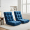 2PCS Floor Lounge Sofa Bed Flannel Fabric Navy