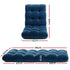 2PCS Floor Lounge Sofa Bed Flannel Fabric Navy