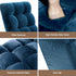 2PCS Floor Lounge Sofa Bed Flannel Fabric Navy