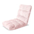 Floor Lounge Sofa Bed Flannel Fabric Pink