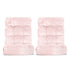 2PCS Floor Lounge Sofa Bed Flannel Fabric Pink