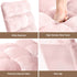 2PCS Floor Lounge Sofa Bed Flannel Fabric Pink
