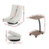 Artiss Floor Lounge 360° Swivel Foldable Sofa Chair and Side Table with Castors Set