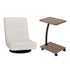 Artiss Floor Lounge 360° Swivel Foldable Sofa Chair and Side Table with Castors Set