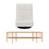 Artiss Swivel Floor Chair & TV Entertainment Unit with Storage Shelf Set