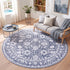 Artiss 120 cm Roung Rugs for Living Room Pad-Free Dense Dot Backing Stops Slipping & Robot Vacuum Friendly, Vintage Carpet for Reading Nook Dining Area, 100% Polyester Washable