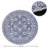 Artiss 120 cm Roung Rugs for Living Room Pad-Free Dense Dot Backing Stops Slipping & Robot Vacuum Friendly, Vintage Carpet for Reading Nook Dining Area, 100% Polyester Washable