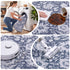Artiss 120 cm Roung Rugs for Living Room Pad-Free Dense Dot Backing Stops Slipping & Robot Vacuum Friendly, Vintage Carpet for Reading Nook Dining Area, 100% Polyester Washable