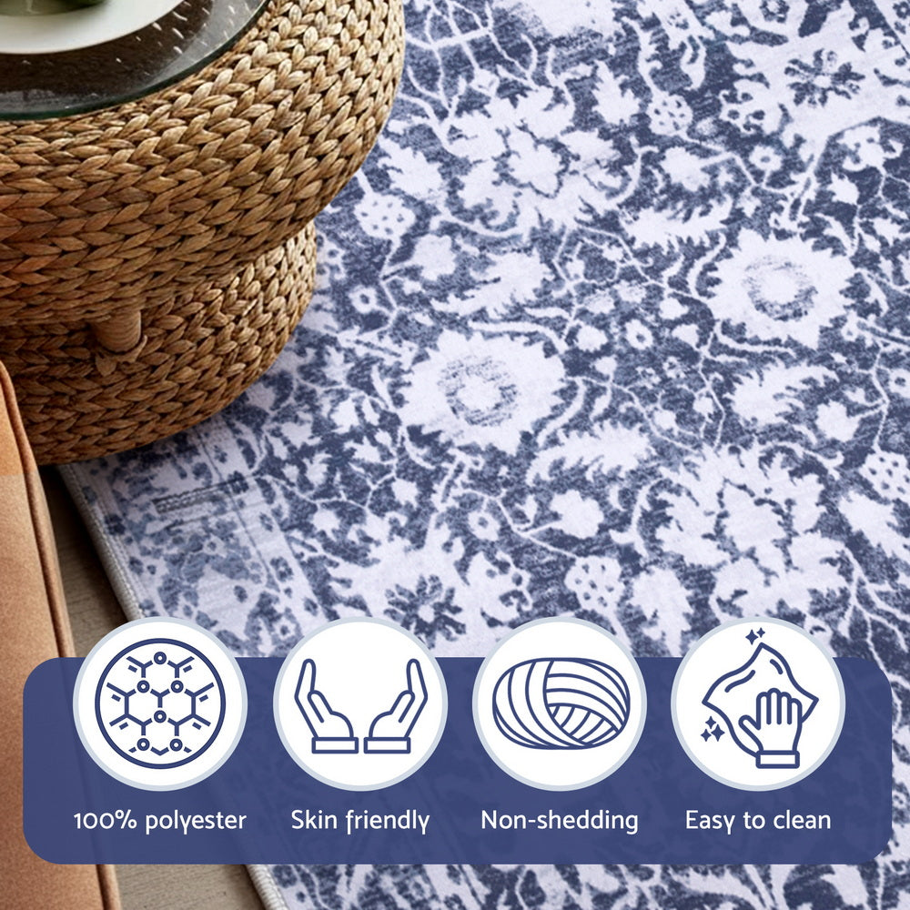 Floor Rug 50X80cm Doormat Soft Velvet Non-Slip Bath Mat Small Rug Modern