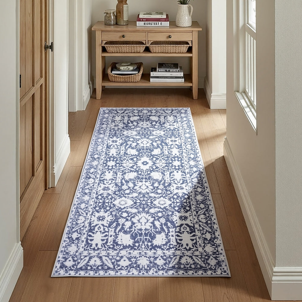 Hallway Runner Rug 80x180cm Soft Velvet Washable Modern Kitchen Mat