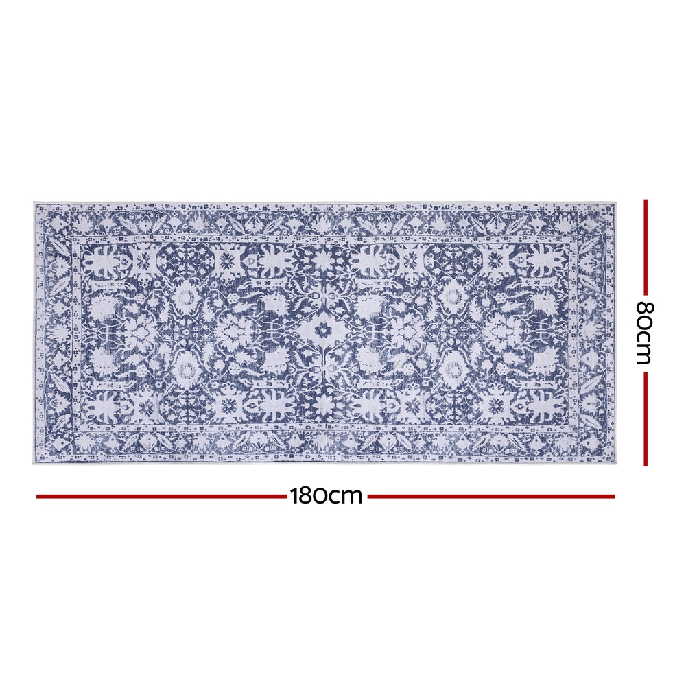 Hallway Runner Rug 80x180cm Soft Velvet Washable Modern Kitchen Mat