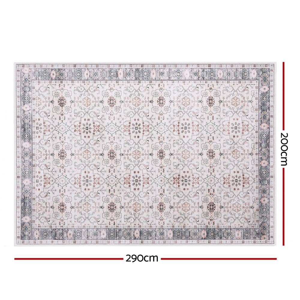 Washable Floor Rug 200x290cm Large Area Rug Modern Living Room Carpet