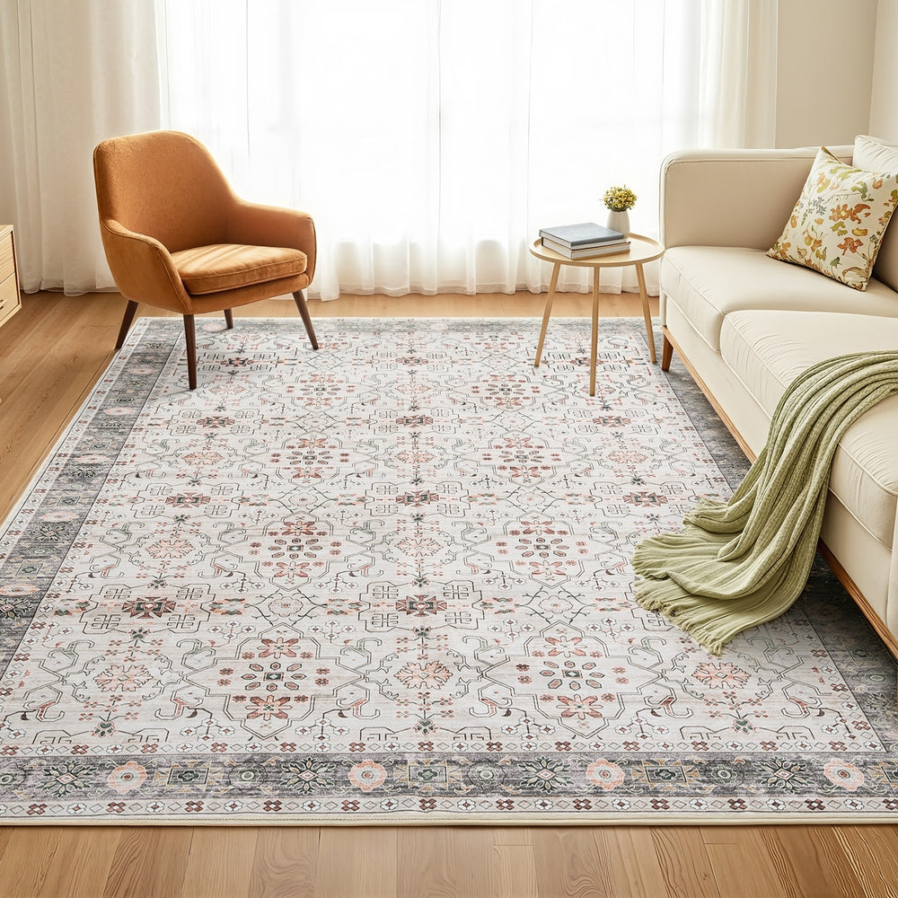 Washable Floor Rug 200x290cm Large Area Rug Modern Living Room Carpet