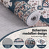 80 x 180 cm Washable Runner Area Rug No Hard Glue Quilt-Like Soft for Home Decor, 0.5cm Ultra-Thin Pet Friendly Bohemian Medallion Bedroom Carpet