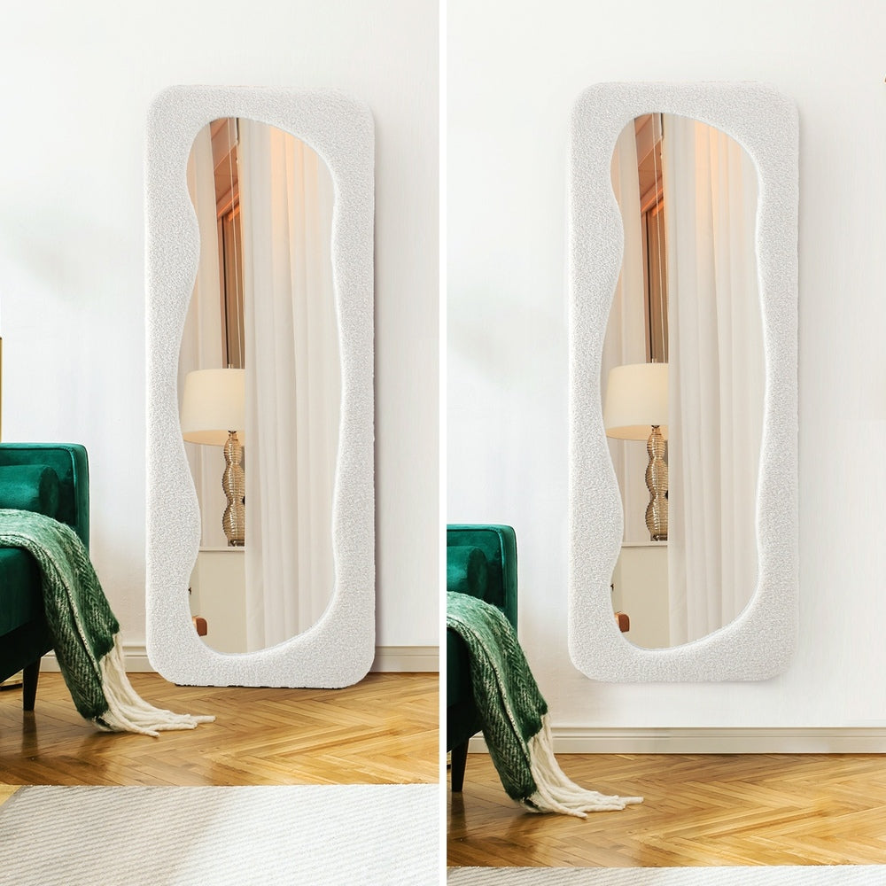 Full Length Mirror 160x60cm Boucle Floor Mirrors