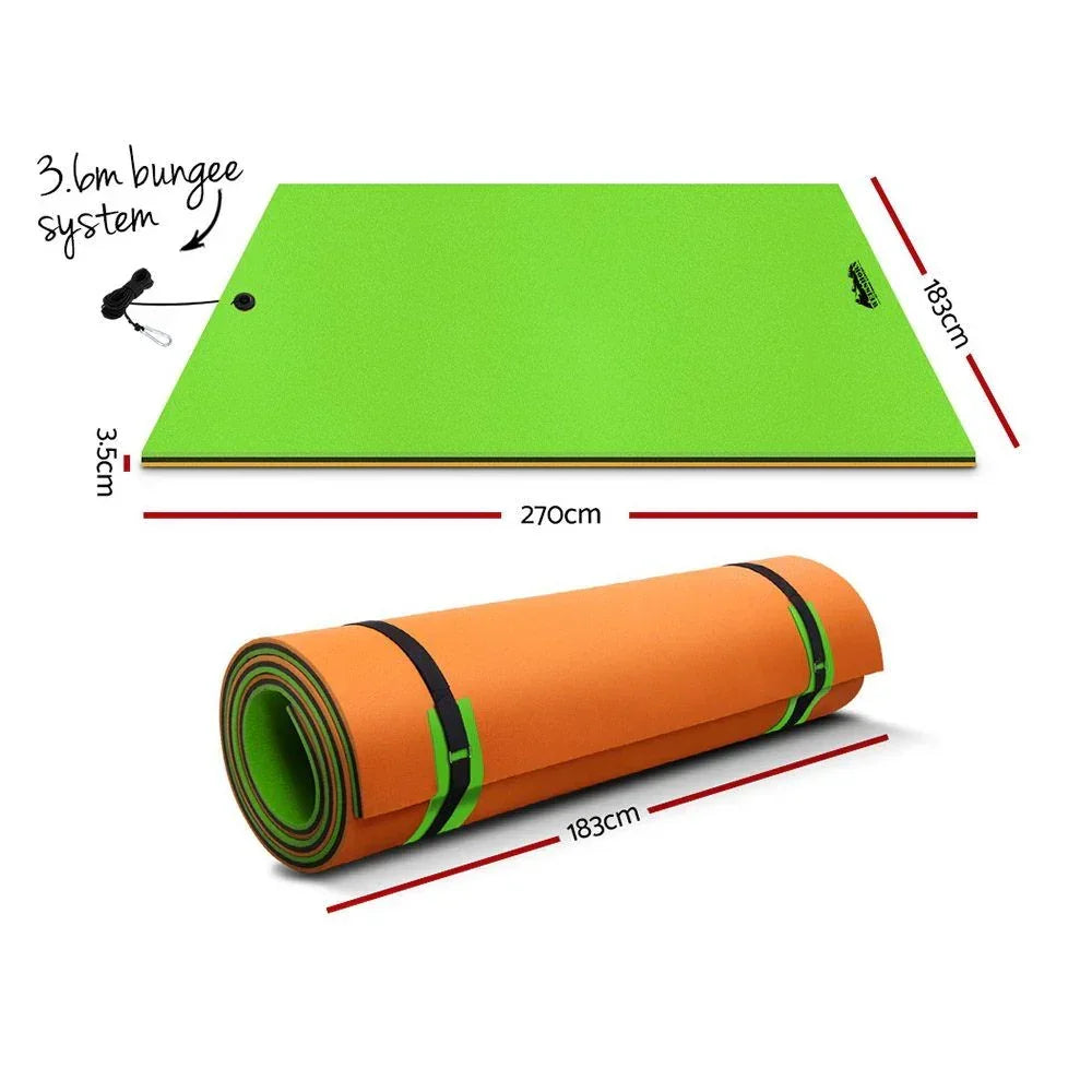 Floating Water Mat 270x183cm Foam Lake Pad 6 Person 360kg