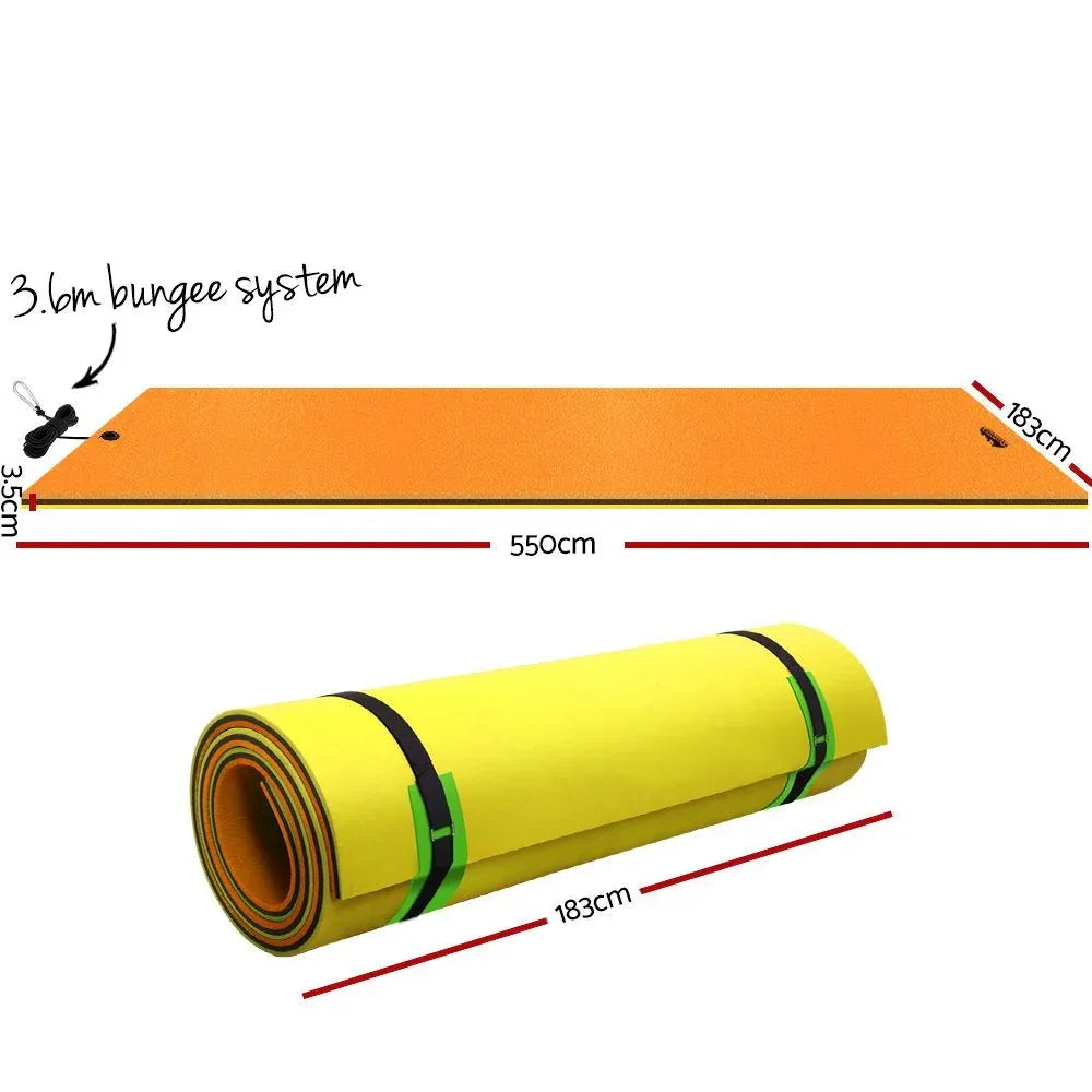 Floating Water Mat 5.5m XPE Foam Raft Swim Platform Lake Pool Pad