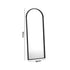 Wooden Full Length Mirror 166x60cm Arched Black