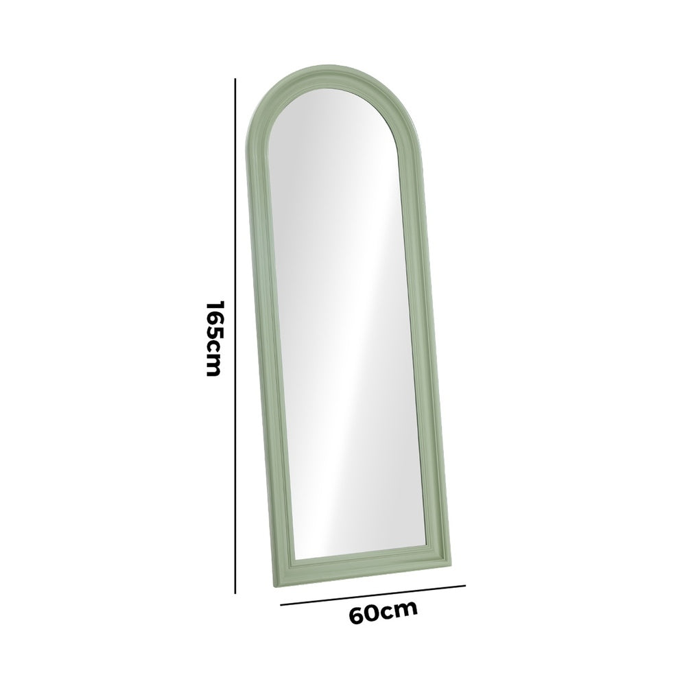 Full Length Mirror Elegance Arch 165x60cm Green Wood