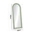 Full Length Mirror Elegance Arch 165x60cm Green Wood