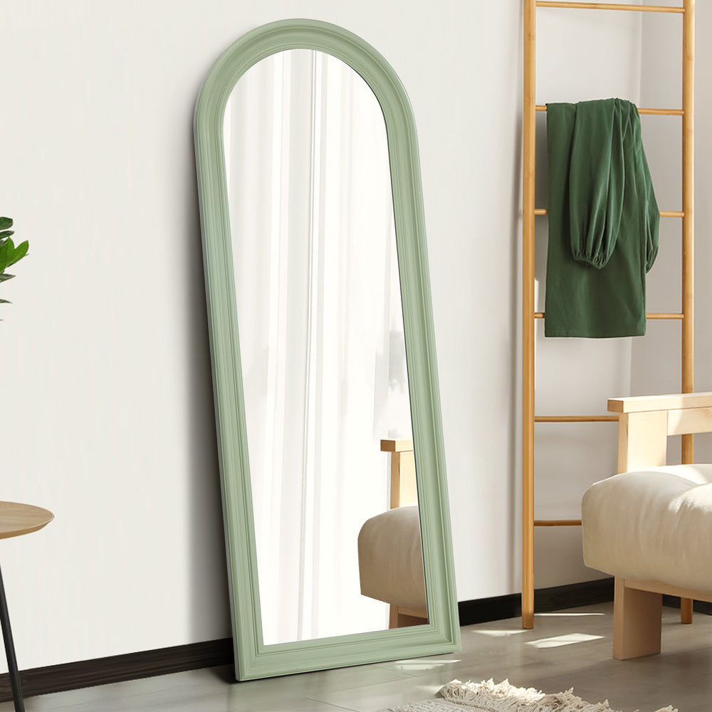 Full Length Mirror Elegance Arch 165x60cm Green Wood