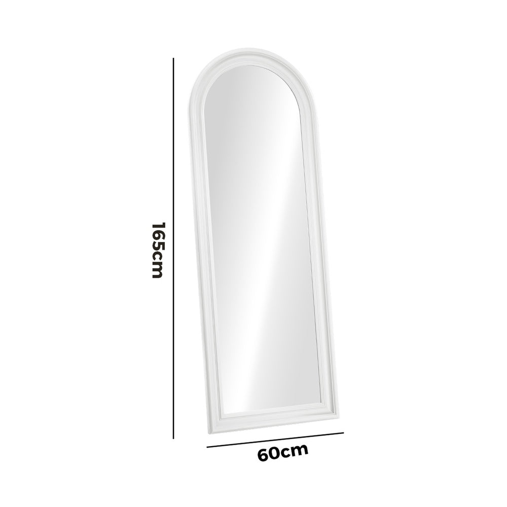 Full Length Mirror Elegance Arch 165x60cm White Wood