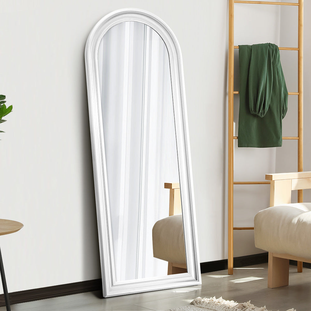 Full Length Mirror Elegance Arch 165x60cm White Wood