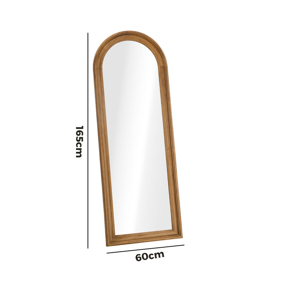 Full Length Mirror Elegance Arch 165x60cm Brown Wood