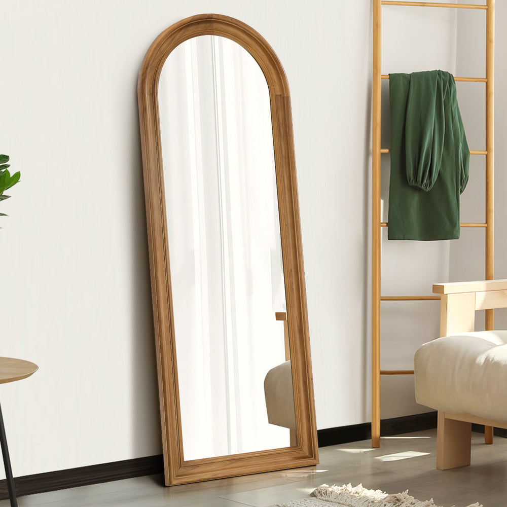 Full Length Mirror Elegance Arch 165x60cm Brown Wood