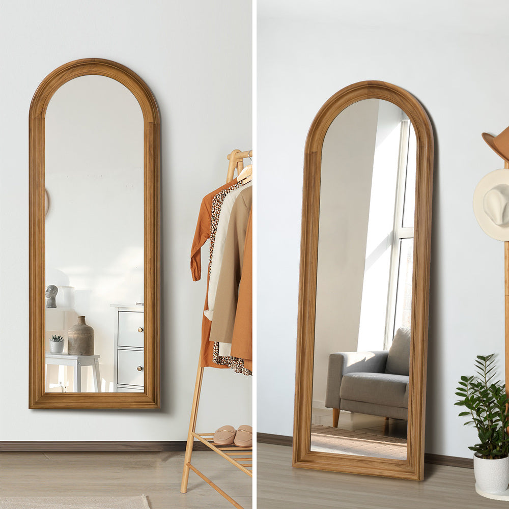 Full Length Mirror Elegance Arch 165x60cm Brown Wood