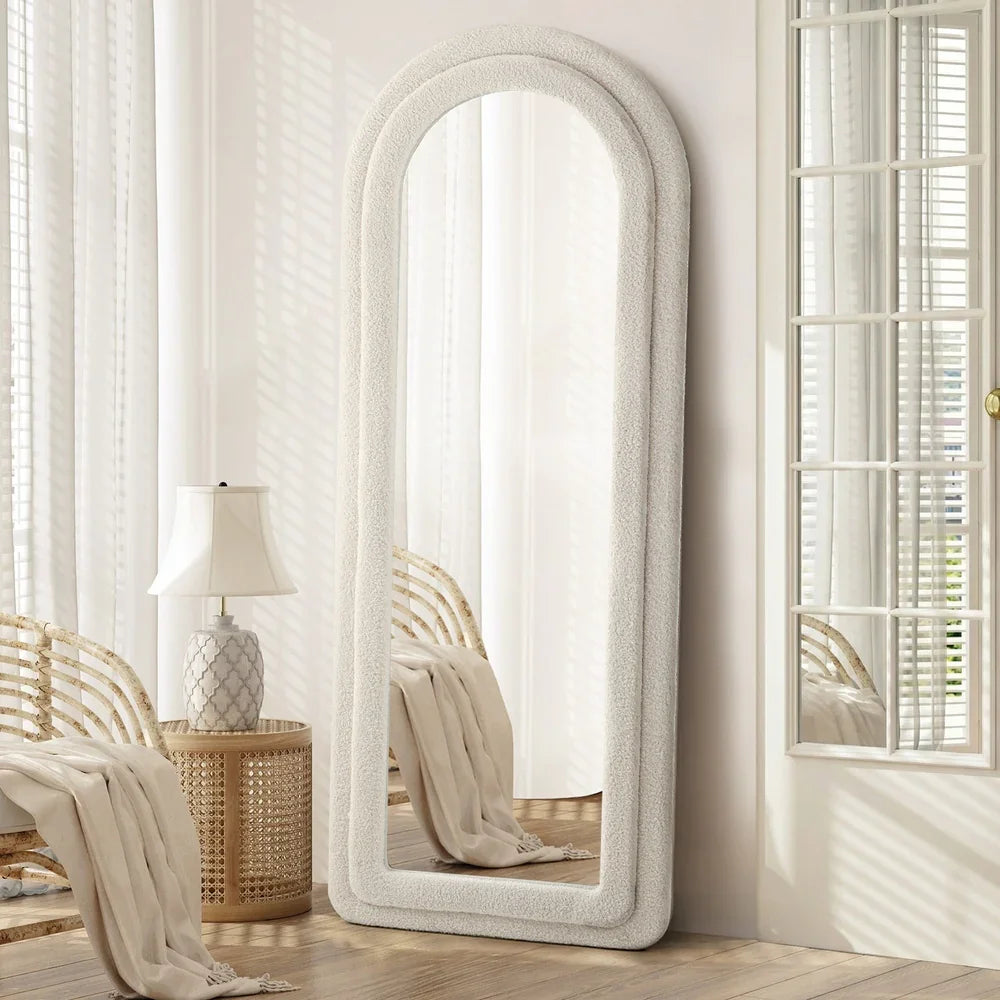 Full‑Length Mirror – 180x70cm Boucle Frame, Shatterproof Glass