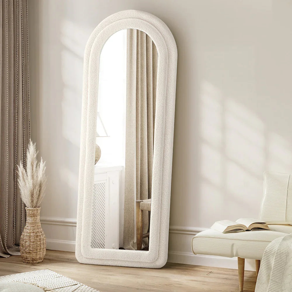 Full‑Length Mirror – 180x70cm Boucle Frame, Shatterproof Glass