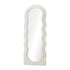 Oikiture Full‑Length Mirror – 180×70cm, Boucle Frame, Shatterproof Glass, White