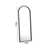 Oikiture Wooden Full Length Mirror 166x60cm Arched Floor Mirror Black