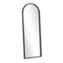 Oikiture Wooden Full Length Mirror 180x70cm Arched Floor Mirrors Black